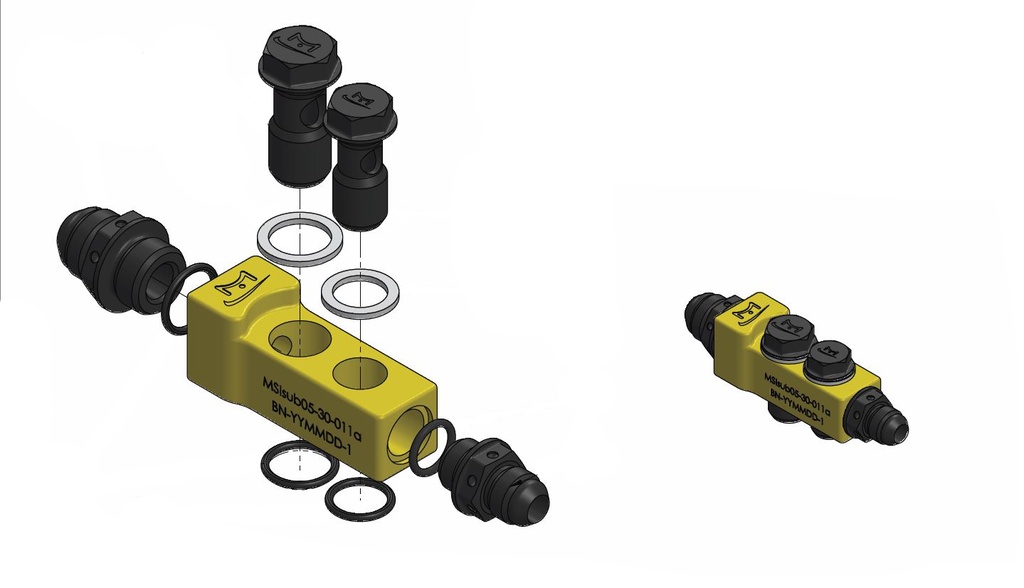 2015 PS Hyd. Line AN conversion Kit (w/ fittings) - Exploded view